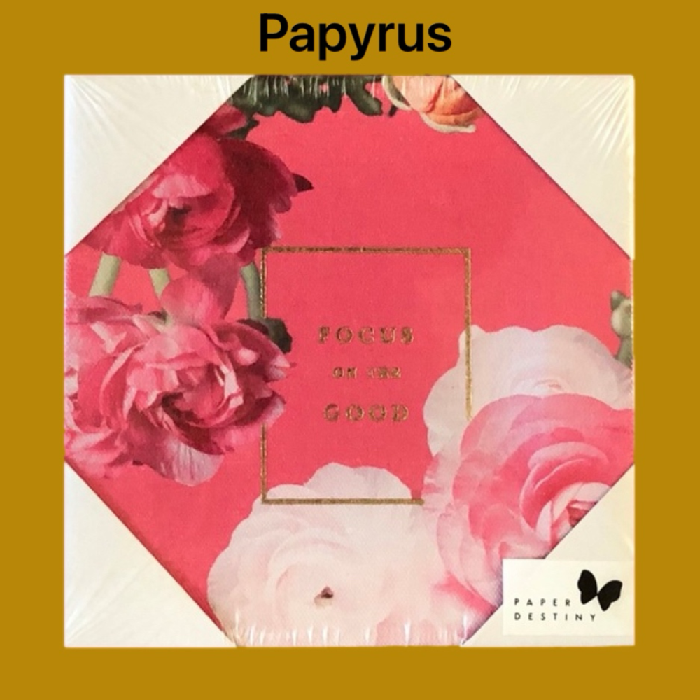 Canvas Art: Focus On The Good 6” x 6” NWT Papyrus